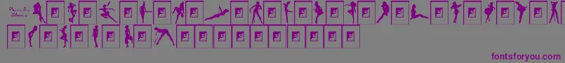 Darrianssexysilhouettes Font – Purple Fonts on Gray Background