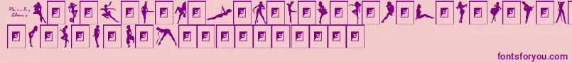 Darrianssexysilhouettes Font – Purple Fonts on Pink Background