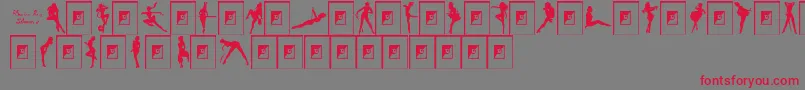 Police Darrianssexysilhouettes – polices rouges sur fond gris