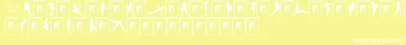 Darrianssexysilhouettes Font – White Fonts on Yellow Background