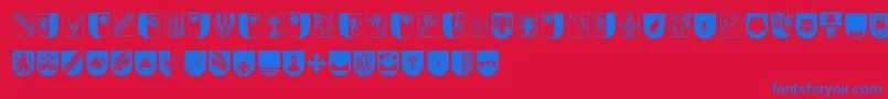 Шрифт Wappen – синие шрифты на красном фоне