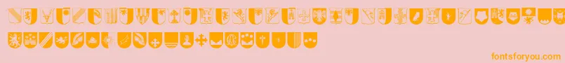 Wappen Font – Orange Fonts on Pink Background