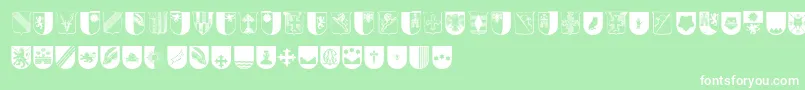 Wappen Font – White Fonts on Green Background