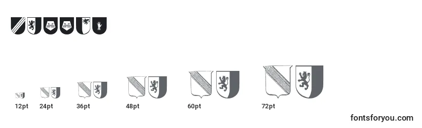 Размеры шрифта Wappen