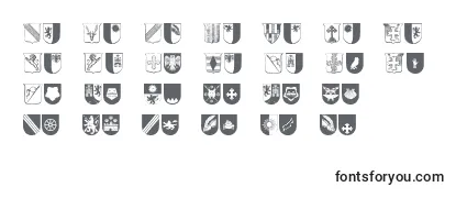 Überblick über die Schriftart Wappen