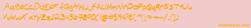 BillyMilly Font – Orange Fonts on Pink Background