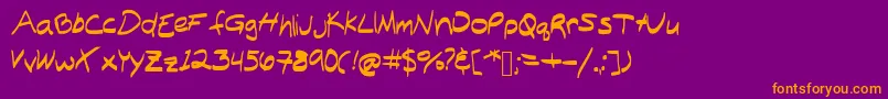 BillyMilly Font – Orange Fonts on Purple Background