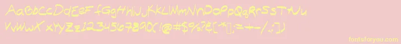 BillyMilly Font – Yellow Fonts on Pink Background