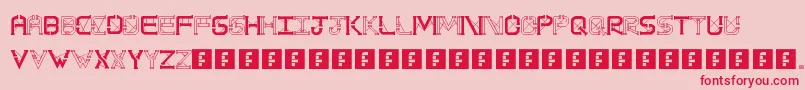 TsPipestructPlus Font – Red Fonts on Pink Background