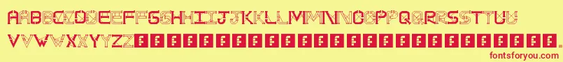 TsPipestructPlus Font – Red Fonts on Yellow Background