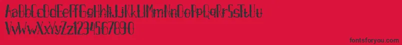 AxrAirpenafreeversion Font – Black Fonts on Red Background