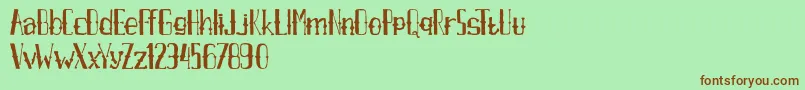 AxrAirpenafreeversion Font – Brown Fonts on Green Background