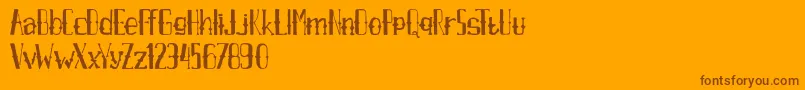 AxrAirpenafreeversion Font – Brown Fonts on Orange Background