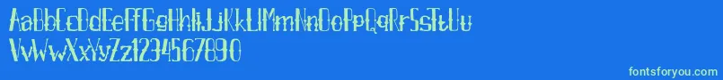 AxrAirpenafreeversion Font – Green Fonts on Blue Background