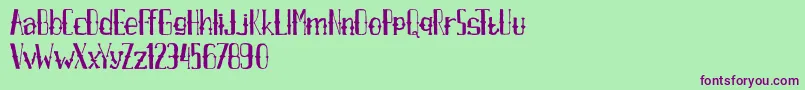 AxrAirpenafreeversion Font – Purple Fonts on Green Background