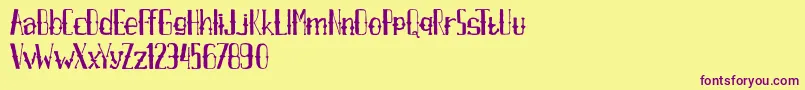 AxrAirpenafreeversion Font – Purple Fonts on Yellow Background