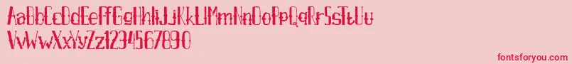 AxrAirpenafreeversion Font – Red Fonts on Pink Background