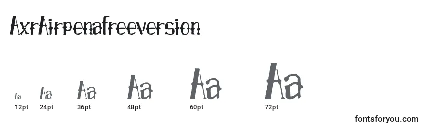 Größen der Schriftart AxrAirpenafreeversion