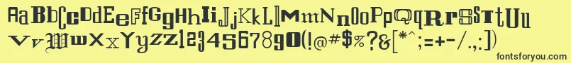 StevenSaint Font – Black Fonts on Yellow Background