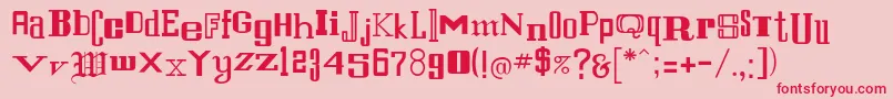 StevenSaint Font – Red Fonts on Pink Background