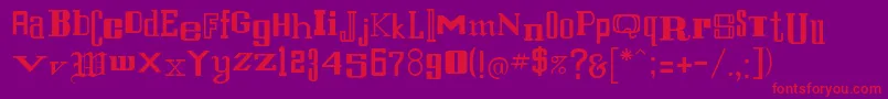 StevenSaint Font – Red Fonts on Purple Background