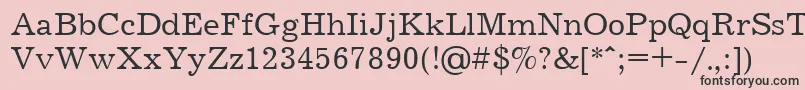 Jrn55C Font – Black Fonts on Pink Background