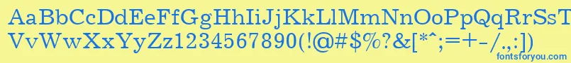 Jrn55C Font – Blue Fonts on Yellow Background