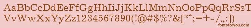 Jrn55C Font – Brown Fonts on Pink Background