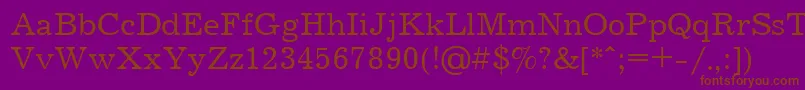 Jrn55C Font – Brown Fonts on Purple Background