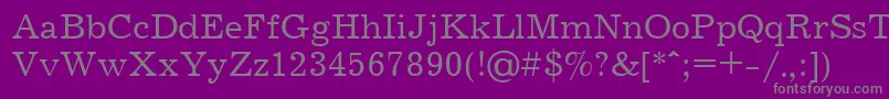 Jrn55C-Schriftart – Graue Schriften auf violettem Hintergrund