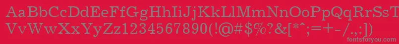 Jrn55C Font – Gray Fonts on Red Background
