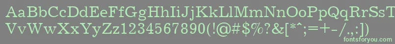 Jrn55C Font – Green Fonts on Gray Background