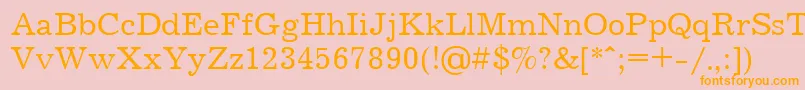 Jrn55C Font – Orange Fonts on Pink Background