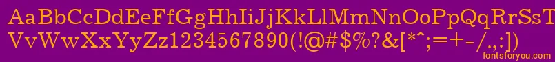 Jrn55C Font – Orange Fonts on Purple Background