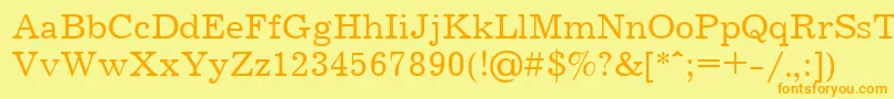 Шрифт Jrn55C – оранжевые шрифты на жёлтом фоне