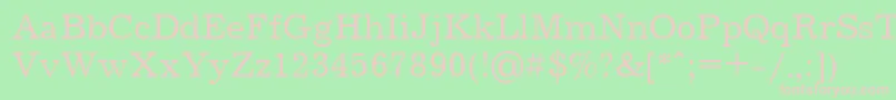 Jrn55C Font – Pink Fonts on Green Background