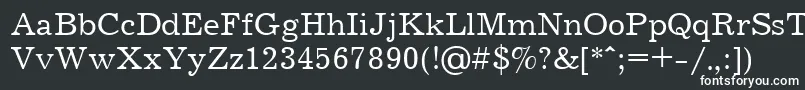フォントJrn55C – 黒い背景に白い文字