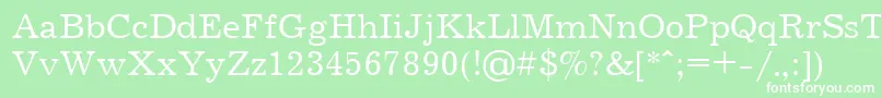 Jrn55C Font – White Fonts on Green Background