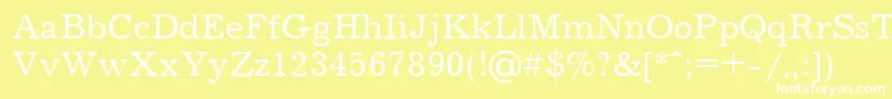 Jrn55C Font – White Fonts on Yellow Background