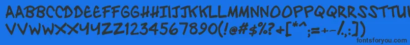 ZebtoonzB Font – Black Fonts on Blue Background