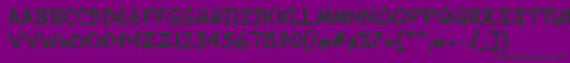 ZebtoonzB-fontti – mustat fontit violetilla taustalla