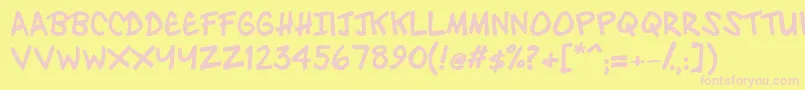 ZebtoonzB Font – Pink Fonts on Yellow Background