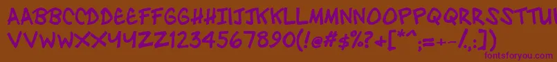 ZebtoonzB Font – Purple Fonts on Brown Background