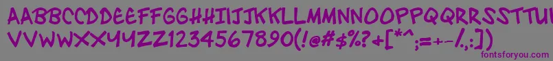 ZebtoonzB Font – Purple Fonts on Gray Background