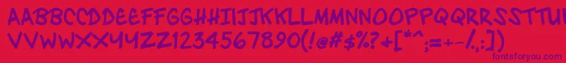 ZebtoonzB Font – Purple Fonts on Red Background