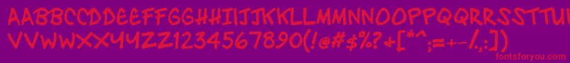 More about ZebtoonzB Font ZebtoonzB Font – Red Fonts on Purple Background