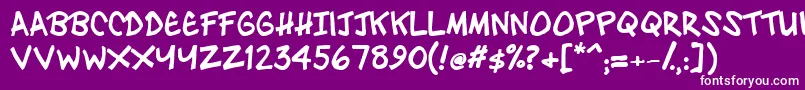 ZebtoonzB Font – White Fonts on Purple Background