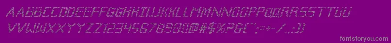 Brokencyborgital-Schriftart – Graue Schriften auf violettem Hintergrund