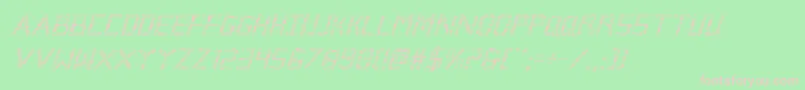 Brokencyborgital Font – Pink Fonts on Green Background