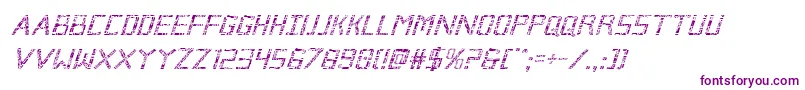 Brokencyborgital Font – Purple Fonts on White Background